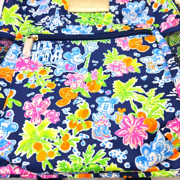 DisneyParks X Lilly Pulitzer Loves Disney Mickey And Minnie Backpack NWT - Picture 4 of 5
